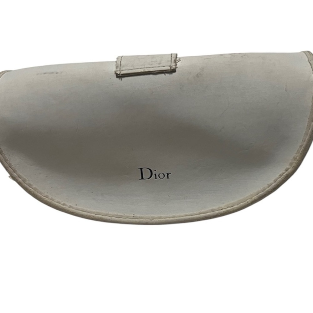 Dior Cream Half-Moon Sunglass Case